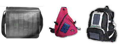 ></noscript></p><p>תיקים סולארים – מעבר לנשיאת חפציכם, משמשים התיקים להטענת טלפונים ניידים ,מצלמות דיגיטאליות, מחשבי כף יד וניידים, 3MP, אייפוד ועוד. בכיס התיק שלל מחברים המתאימים לרוב המכשירים. תיקים אלה חוסכים את הצורך בחיבור לחשמל והצטיידות בשלל סוללות.</p><p><img decoding=